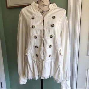 NWOT Free People Romantics Ariana lace trim jacket